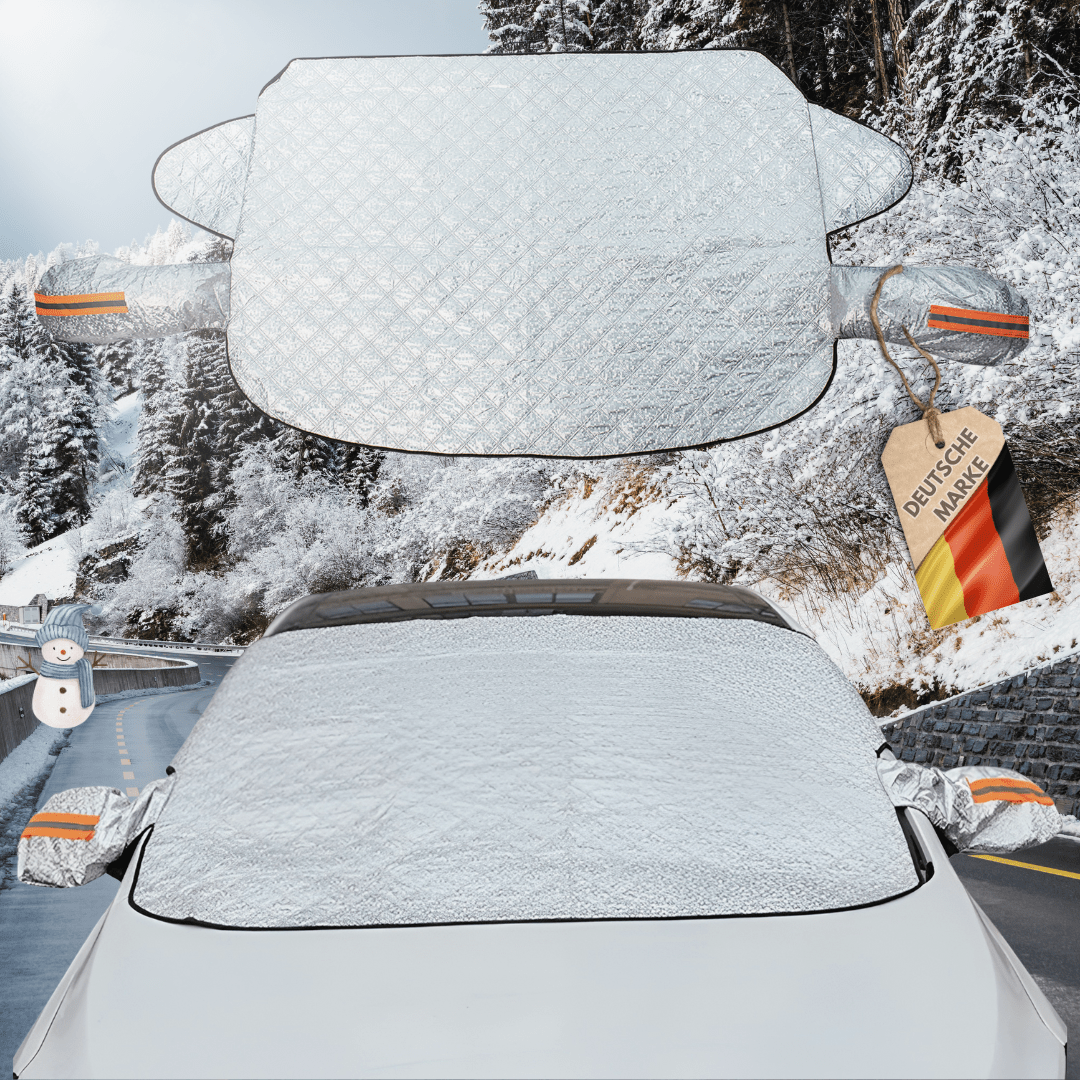 Scheibenabdeckung Winter, Frontscheibenabeckung mit Spiegelschutz - Prezisga Zubehör