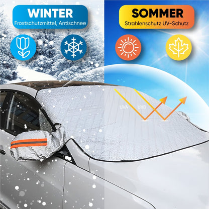 Scheibenabdeckung Winter, Frontscheibenabeckung mit Spiegelschutz - Prezisga Zubehör