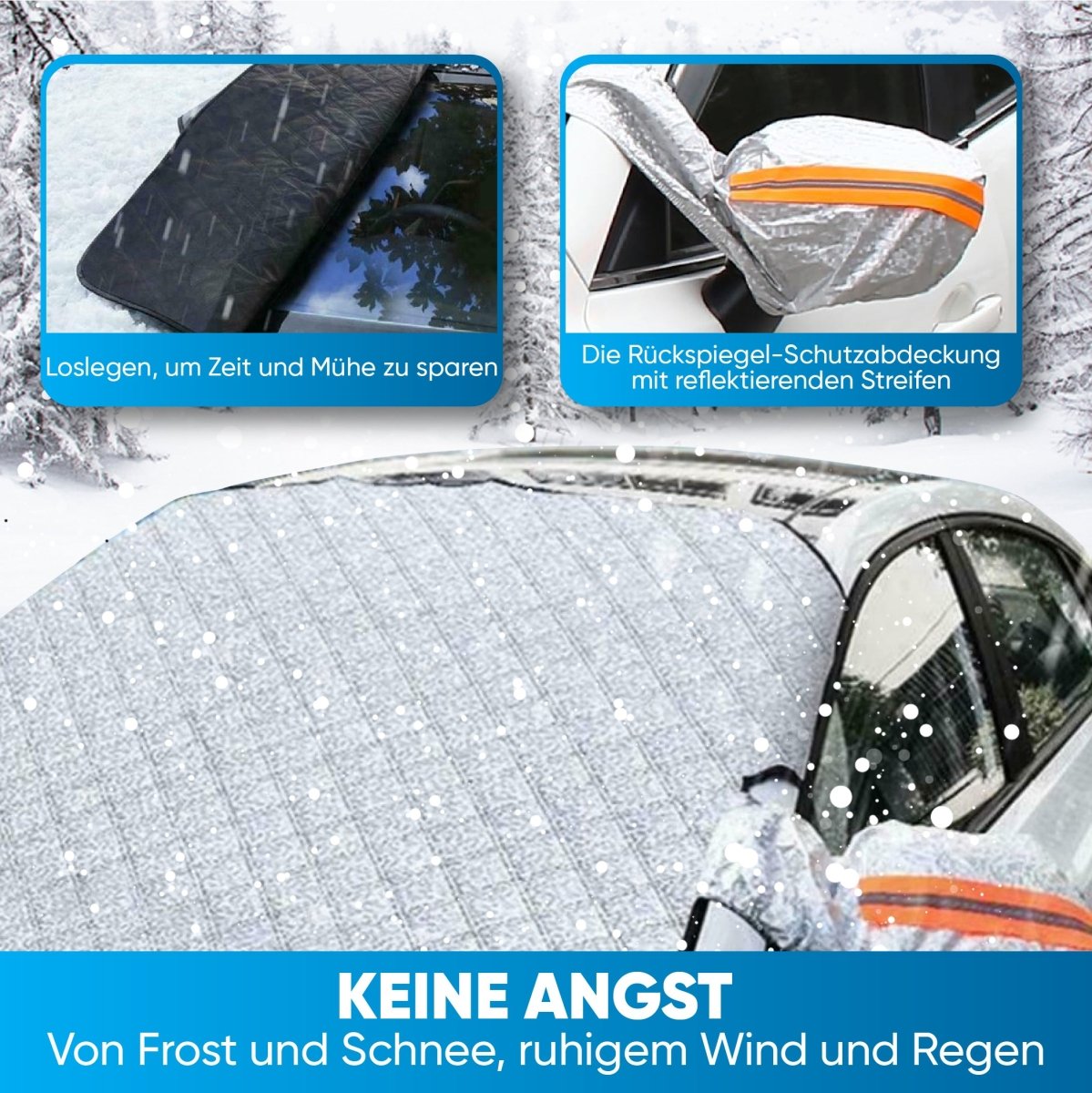 Scheibenabdeckung Winter, Frontscheibenabeckung mit Spiegelschutz - Prezisga Zubehör